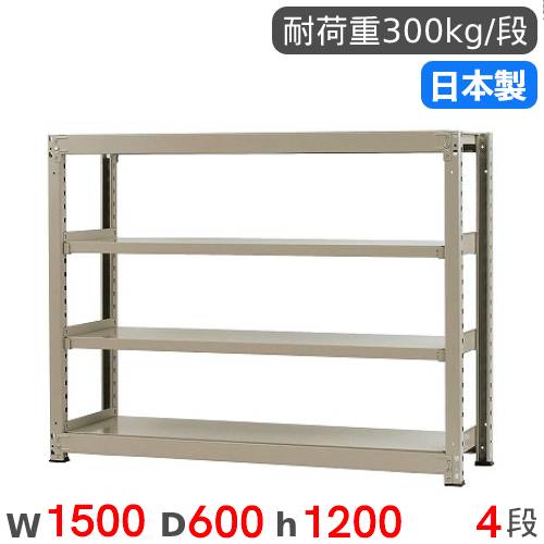 【最高限度1万円ｸｰﾎﾟﾝ5/9-15】 スチール写真仕合わせ 単体 幅150×奥ふかさ60×高さ120糎 4段 300kg/段 中量仕合わせ 商いもの棚 明けっ広げ仕合わせ スチール写真棚 納める棚 書物棚 事務所 バス発着場 工業プラント 国産 58345404074 インテリア・寝具・収納-オフィス家具