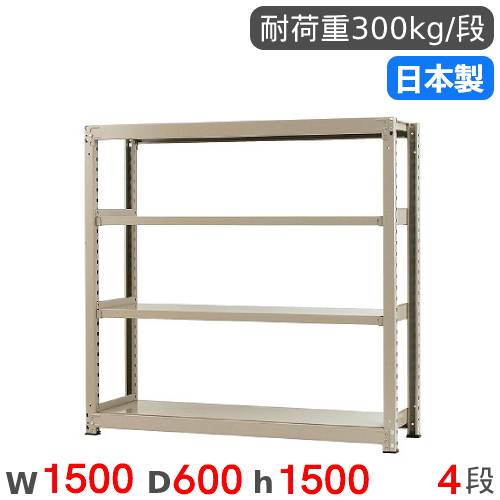 スチール写真仕合わせ 単体 幅150×奥ふかさ60×高さ150珊 4段 300kg/段 中量仕合わせ 商いもの棚 公公然たる仕合わせ スチール写真棚 納める棚 書物棚 事務室 バス発着場 工業プラント 国産 58355404074