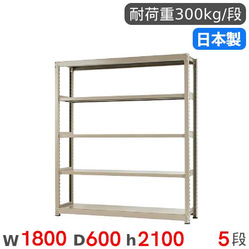 スチール写真仕合わせ 単体 幅180×奥ぶかさ60×高さ210糎 5段 300kg/段 中量仕合わせ 商いもの棚 開けっ広げ仕合わせ スチール写真棚 納める棚 書物棚 執務室 バス発着場 工業プラント 国産 58376405074