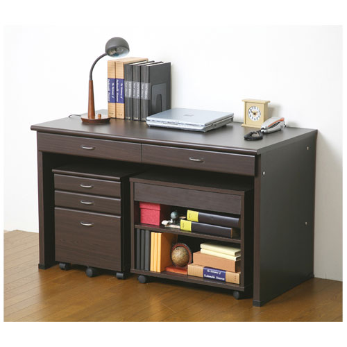 楽天市場】システムデスク3点セット！ 幅120cm ナチュラル ブラウン