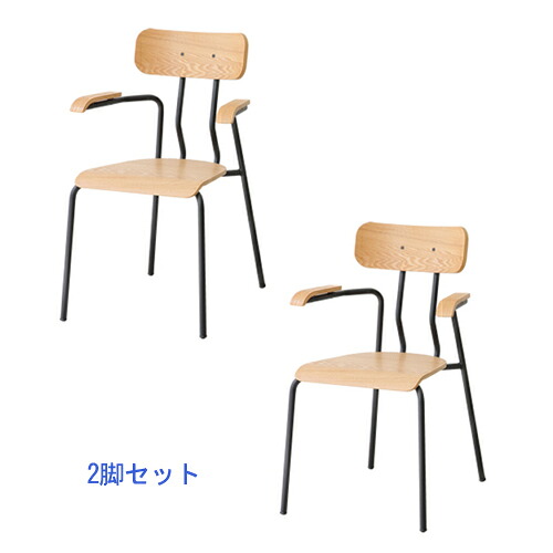 【最大1万円ｸｰﾎﾟﾝ4/14-17】 ダイニングチェア 2脚セット 肘付き アームチェア 肘掛 椅子 イス いす チェア チェアー おしゃれ モダン 高級感 スタッキングチェア 完成品 シック TDC-9536S ルキット オフィス家具 インテリア 17,963円