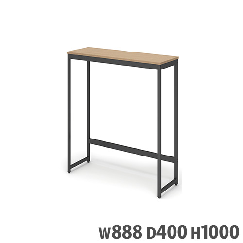 【最大1万円ｸｰﾎﾟﾝ4/4-9】 カウンターテーブル 幅888×高さ1000mm シンプルブース用デスク オフィスデスク カウンターデスク ワークデスク パソコンデスク 平机 作業机 木目 SPBD-H9040-B