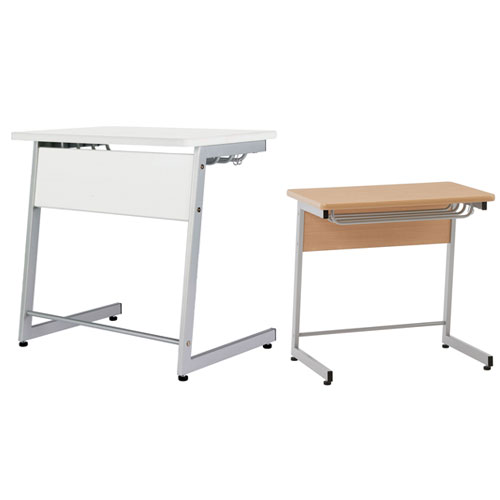 【最大1万円ｸｰﾎﾟﾝ4/4-9】 【法人限定】 学校机 学習机 学校 机 幅750×奥行500mm 学生机 スクールデスク 教室 塾 勉強机 ワークテーブル ワークデスク 作業台 業務用 棚付き RFJD-7570