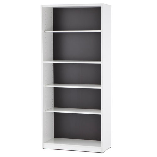 【P5倍7/20 13-15時&最大1万円クーポン7/19-25】 【法人限定】 書庫 5段 オープン書庫 本棚 書類棚 キャビネット シェルフ 木製 ホワイト グレー オープンラック 収納庫 ファイル 書類収納 おしゃれ SHWHS3-GY2|LOOKIT オフィス家具 インテリア