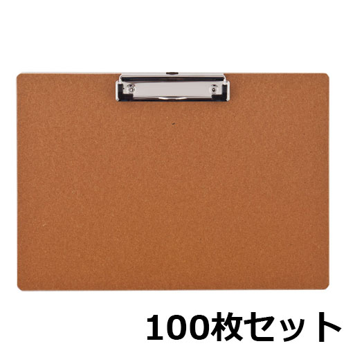 【最大1万円ｸｰﾎﾟﾝ4/4-9】 【法人限定】クリップボード A4 横型 100枚セット 業務用 バインダー クリップファイル 壁掛け可 木製 ファイル ボード 木製バインダー RFCP-A4Y-100SET