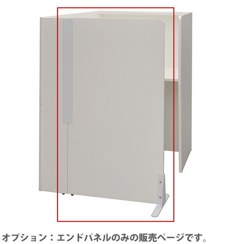 【P5倍4/10 13-15時&最大1万円ｸｰﾎﾟﾝ4/10】 【法人限定】 エンドパネル オプション RFPSB-0812WH用 パーソナルブース パーテーション RFPSB-OPEP