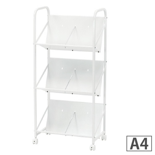 【書類整理】林製作所 | ブックラックワゴン | 3段型重量タイプ【キャスター】 林製作所 3段ファイルワゴン 書類整理】林製作所 | ブックラックワゴン | 3