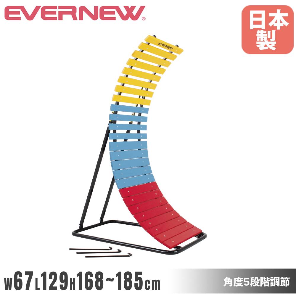 逆上がり補助器 エバニュー 幅67×長さ129×高さ185cm 角度5段階調節 スチール製土台フレーム ペグ3本付 補助板 鉄棒用品 教育施設 運動施設 設備 日本製 EKD332