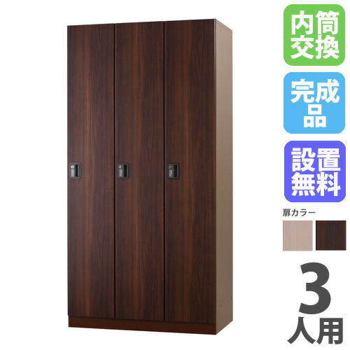 【SS押さえるP5倍6/5 13-15時\u0026最大限度1万円ｸｰﾎﾟﾝ6/4-10】 【とり備える無料】 ロッカー 3人用 内筒取り替えっこ錠 スチール写真 自然的 赤銅色 肌理 スチール写真ロッカー 更衣ロッカー かぎ付き添い人 言葉衣装 3人用ロッカー DLK-GPN31