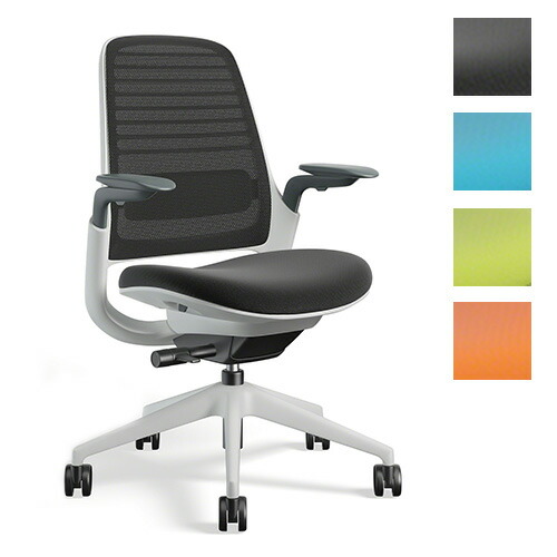 【P5倍7/20 13-15時&最大1万円クーポン7/19-25】 Series1 Steelcase シーガルフレーム クロス張り オフィスチェア デスクチェア オフィス 会社 高機能 ハイバック おしゃれ ブラック 黒 肘付 カラフル 435A00SA|LOOKIT オフィス家具 インテリア