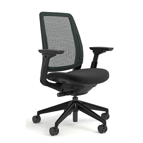 【最大1万円ｸｰﾎﾟﾝ4/4-9】 Series2 Steelcase ブラックフレーム エアバック オフィスチェア デスクチェア オフィス 会社 高機能 ハイバック おしゃれ ブラック 黒 肘付 リモート 436AIRBA 61,226円
