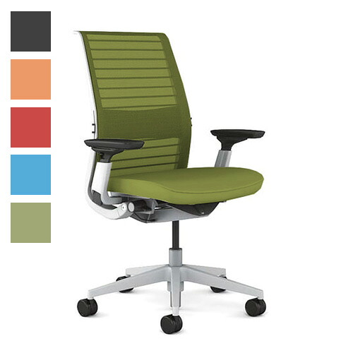 シンクチェア Steelcase シーガルフレーム オフィスチェア デスクチェア オフィス 会社 高機能 ハイバック おしゃれ ブラック 黒 肘付き カラフル 465A300SAM