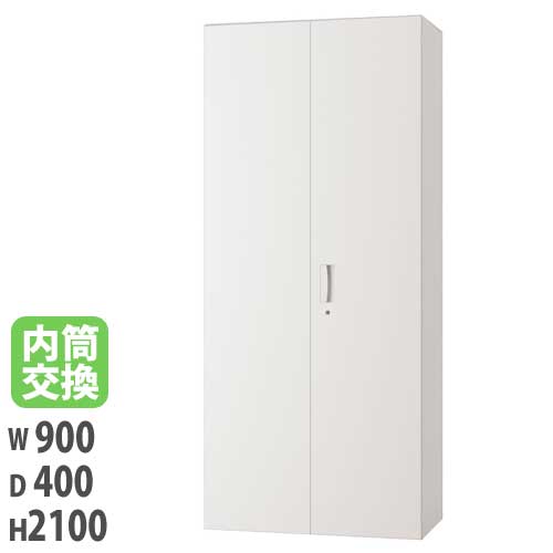 【最大1万円ｸｰﾎﾟﾝ4/4-9】 【法人限定】 【配送エリア限定】両開き保管庫 幅900×奥行400×高さ2100mm ホワイト 収納ラック キャビネット 収納棚 オフィス ピュアスペース JH-PU2194HN