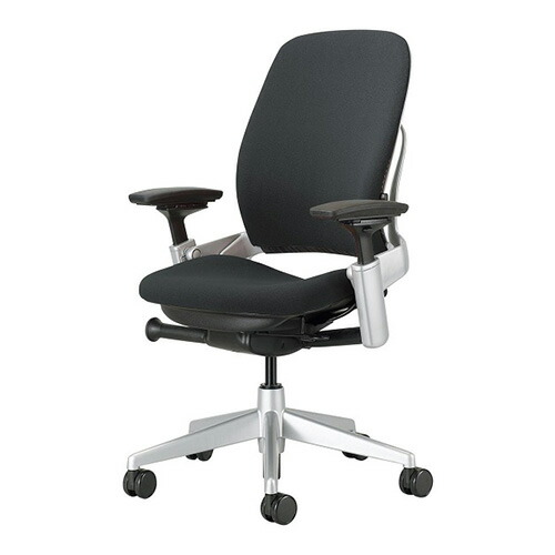 【最大1万円ｸｰﾎﾟﾝ4/17-23】 リープ Steelcase USモデル プラチナフレーム オフィスチェア デスクチェア オフィス 会社 高機能 ハイバック おしゃれ ブラック PCチェア 肘付き K-46216179P