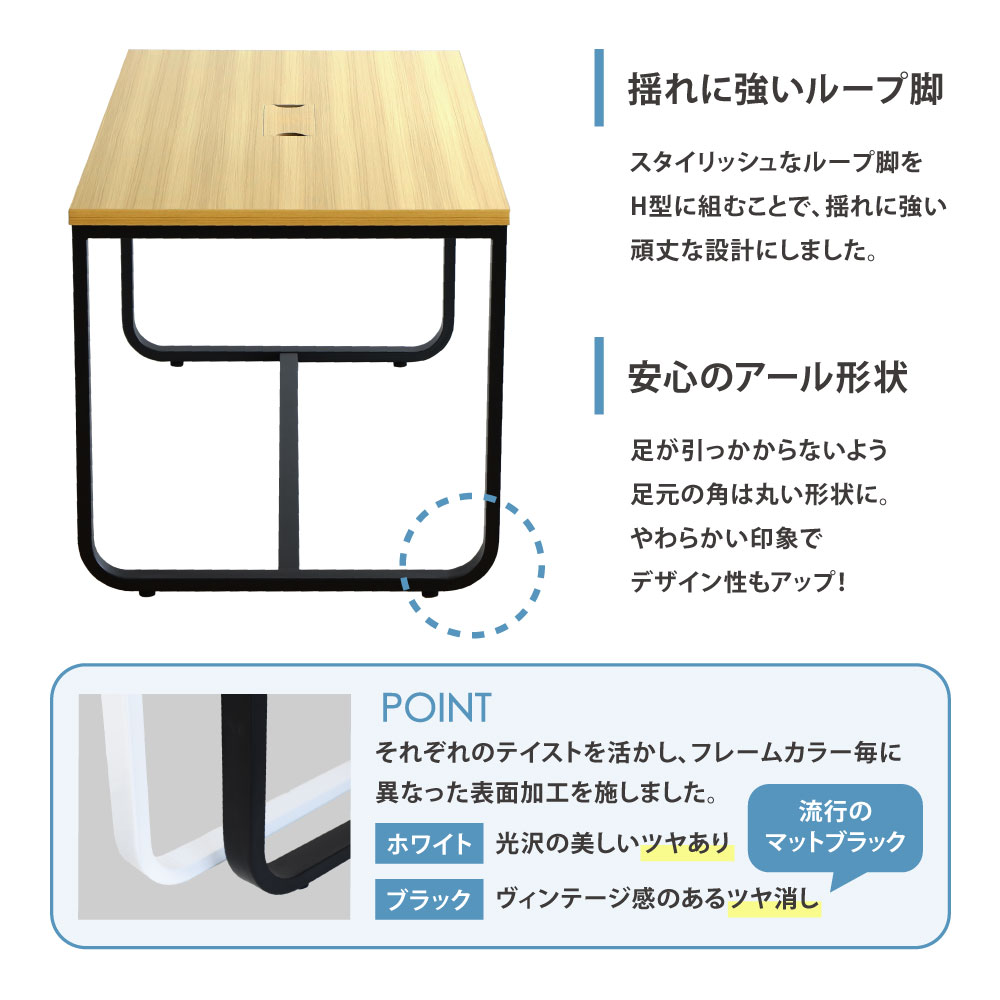 会議用テーブル チェア セット 会議セット GLL-1890H-S4 4人用 LOOKIT