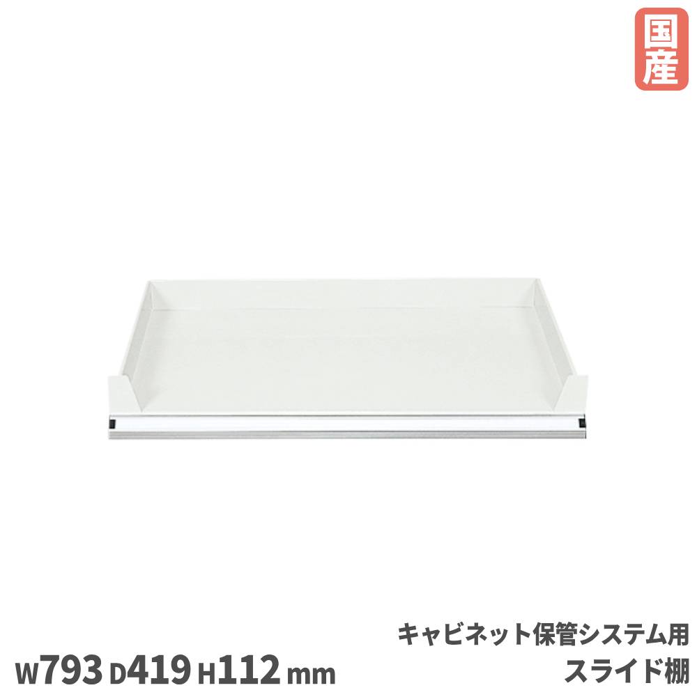 【最大1万円ｸｰﾎﾟﾝ4/4-9】 キャビネット保管システム用スライド棚 サカエ オプション 幅793×奥行419×高さ112mm ボールスライドレール付 日本製 B-SKSETGY