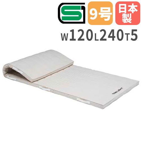 【P5倍4/20 13-15時&最大1万円ｸｰﾎﾟﾝ4/17-23】 【法人限定】体操マット 5cm厚 9号帆布 120×240×5cm コンビネーションマット 体育マット SGマーク付き クッション 学校 トーエイライト T2333 T-2333
