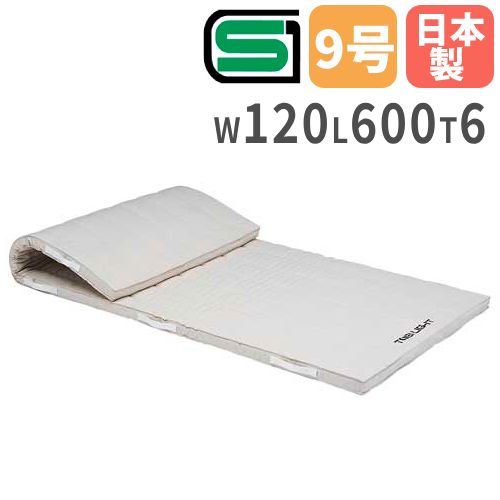 【P5倍4/20 13-15時&最大1万円ｸｰﾎﾟﾝ4/17-23】 【法人限定】体操マット 6cm厚 9号帆布 120×600×6cm 合成スポンジマット 体育マット トーエイライト SGマーク付き クッション 学校 T2613 T-2613