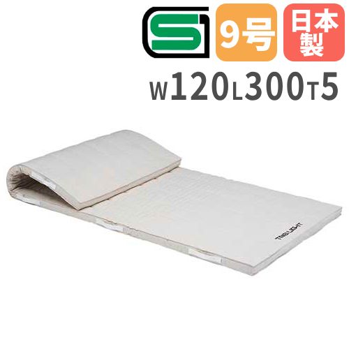 【P5倍4/20 13-15時&最大1万円ｸｰﾎﾟﾝ4/17-23】 【法人限定】体操マット 5cm厚 9号帆布 120×300×5cm 合成スポンジマット 体育マット トーエイライト SGマーク付き クッション 学校 T2703 T-2703