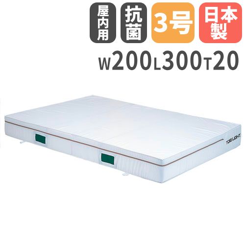 【法人限定】防炎・抗菌エバーマット 幅200×長さ300×厚さ20cm 屋内用 一枚物 セーフティーマット 体操マット 体操教室 床運動 トーエイライト G1452 G-1452
