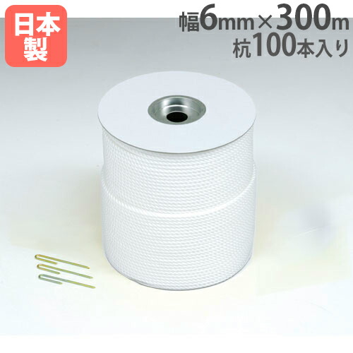 【SS押さえるP5倍6/5 13-15時\u0026最大限度1万円ｸｰﾎﾟﾝ6/4-10】 地びた索条 6mm×300m 杭付き添い人 索条 縄 分け取り 目じるし 地びた組み立て 競技大会 体育祭 地びた持続 厚地の外套持続 授業時間 大地 トーエイ点火装置 G1581 G-1581