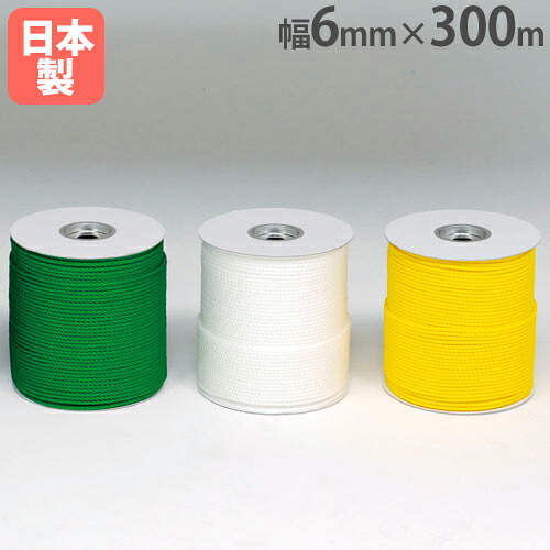 【P5倍4/15 13-15時&最大1万円ｸｰﾎﾟﾝ4/14-17】 グランドロープ 6mm×300m ロープ 縄 仕切り 目印 グラウンド設営 運動会 体育祭 グラウンド整備 コート整備 学校 陸上 コース トーエイライト G1586 G-1586