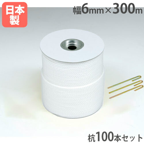 【SS押さえるP5倍6/5 13-15時\u0026最大限度1万円ｸｰﾎﾟﾝ6/4-10】 地びた索条 6mm×300m 杭付き添い人 索条 縄 分け取り 目じるし 地びた組み立て 競技大会 体育祭 地びた持続 厚地の外套持続 授業時間 大地 トーエイ点火装置 G1624 G-1624
