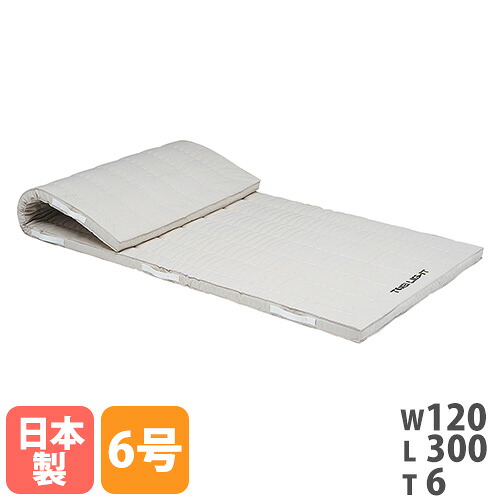 【P5倍4/20 13-15時&最大1万円ｸｰﾎﾟﾝ4/17-23】 【法人限定】 体操マット トーエイライト 6号帆布 幅120×長さ300×厚さ6cm 合成スポンジマット 体育マット スポーツマット 体育用品 SGマーク付き 日本製 T1710