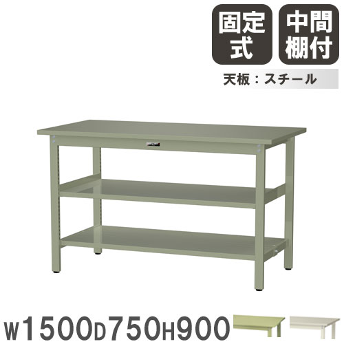 【SS制限事項P5倍6/5 13-15時\u0026最大限度1万円ｸｰﾎﾟﾝ6/4-10】 【法人貨物輸送無料】 やり方台 山金工業 まっ盛りテック 幅1500×奥ふかさ750×高さ900粍 スチール写真天板 真っただなか棚付 細工物一覧表 やり方一覧表 制作室 日本製 SWSH-1575TTS2
