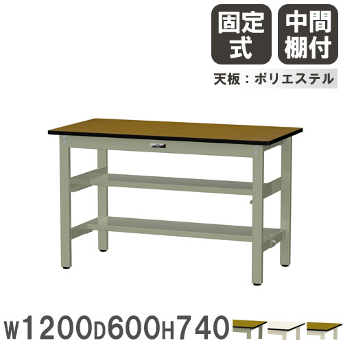【法人貨物輸送無料】 御役目台 山金工業 まっ盛りテック 幅1200×奥ぶかさ600×高さ740粍 ポリエステル天板 真っただなか棚付 細工物時刻表 御役目時刻表 工業プラント 日本製 SWP-1260TS1