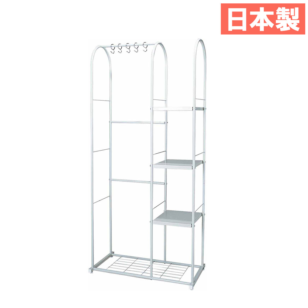 【P5倍4/20 13-15時&最大1万円ｸｰﾎﾟﾝ4/17-23】 【法人限定】 スチールラック 山崎産業 収納ラック システムラック 物品棚 スチール棚 清掃用具 掃除用具 清掃用品 収納 大容量 業務用 日本製 CL478-000X-MB