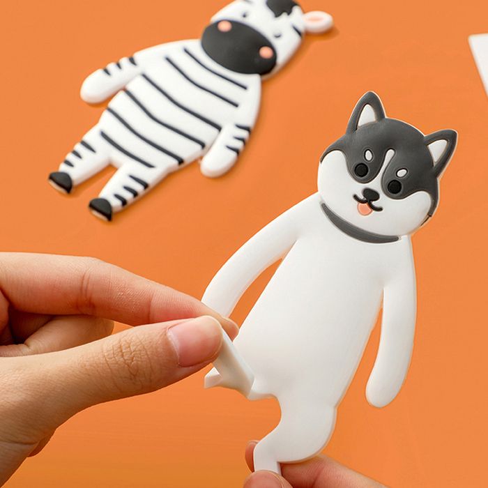 フックマグネット3つセット3種類アニマル3D立体デザイン飾りマグネット可愛いインテリア飾り犬牛しまうま送料無料