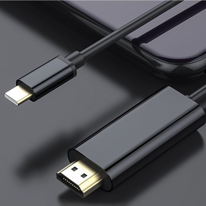 与え USB C HDMI 変換ケーブル 4K Type 映像出力 在宅勤務 1.8M CからHDMI Thunderbolt 3 to スマホ  タイプC ミラーリング ストリーミング MacBook Pro Air iPad Huawei Matebook テレビ プロジェクターなど HDMI...  cmdb.md