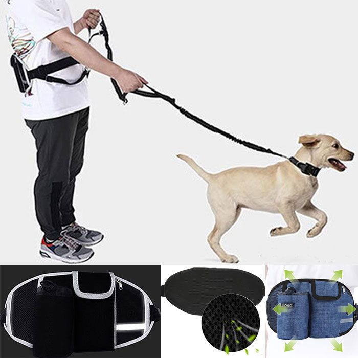 市場 犬 散歩 ペットボトル収納 マナー袋 専用 リード付き 専用収納 衝撃吸収 バッグ 両手フリー ウエストポーチ