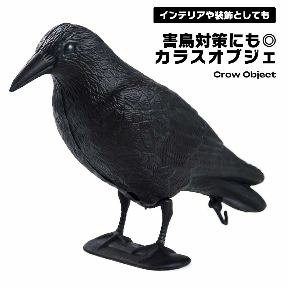 からす　カラス　烏　置き物　インテリア Amazon.co.jp: 鳥の置物 カラス リアルなカラス ガーデニング