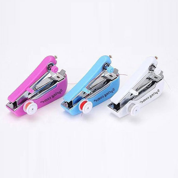 楽天市場 手の平サイズ ハンディ ミシン ポータブル 本体 携帯 ホッチキス式 裁縫セット 小学校 送料無料 ロールショップ