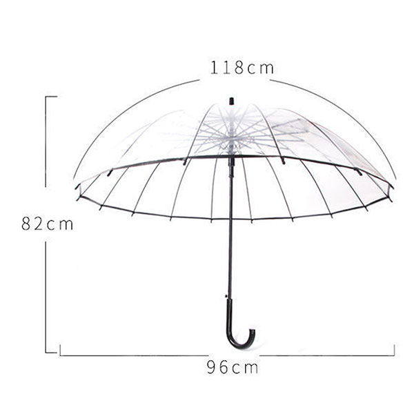 開店記念セール ビニール傘 丈夫 おしゃれ 16本骨 透明 クリア 雨傘 雨避け 大人 Www Tonna Com