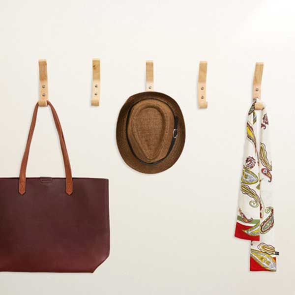 2個セット 壁掛けフック ウォールナット 両用フック コート掛け 壁整理フック 北欧 木製