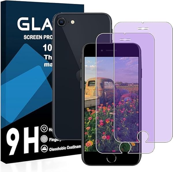 iPhone SE 2 / SE 3 ガラスフィルム アイフォン se 2 / se 3 第3世代 保護フィルム目の疲れ軽減 目に優しい ブルーライトカット 硬度9H 気泡ゼロ 飛散防止 指紋防止 高感度 衝撃吸収 ラウンドエッジ加工 [2枚] 送料無料