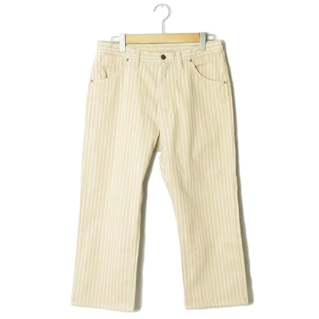 UNUSED アンユーズド 19SS 日本製 12oz stripe denim pants 12オンス ストライプデニムパンツ UW0757 3 Beige/White コットン 5ポケット ボトムス【新古品】【中古】【UNUSED】|USED SELECT SHOP Loop店