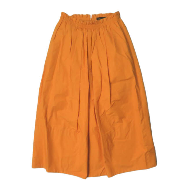 Drawer ドゥロワー 日本製 ウェストギャザースカート 6524-299-1044 36 オレンジ ロング ボトムス【中古】【Drawer】