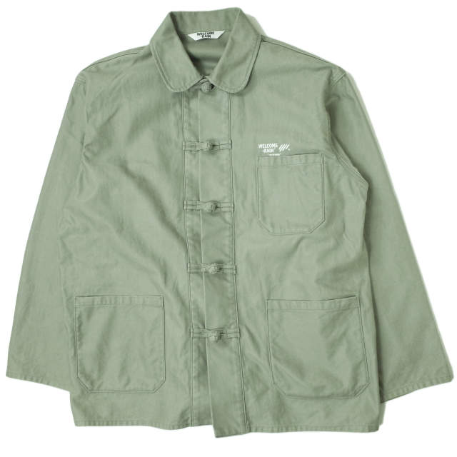 WELCOME RAIN ウェルカムレイン 21AW 日本製 COVER ALL JACKET チャイナボタン カバーオールジャケット 2 GRAY KHAKI ブルゾン アウター【中古】【WELCOME RAIN】｜USED SELECT SHOP Loop店