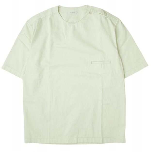 LEMAIRE ルメール 22SS BUTTON NECK TOP コットンツイル ボタンネックプルオーバーシャツ M221 TO132 LF729 46 CREAMY WHITE 半袖 トップス【新古品】【中古】【LEMAIRE】