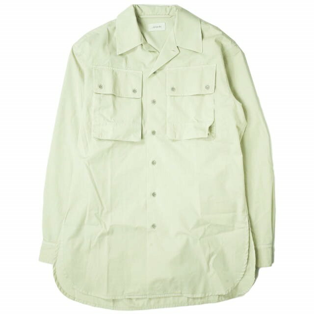 ロンハーマン別注 LEMAIRE 半袖シャツ プルオーバー ボタンネックトップ LEMAIRE - LEMAIRE ルメール 22SS BUTTON NECK TOP コットン