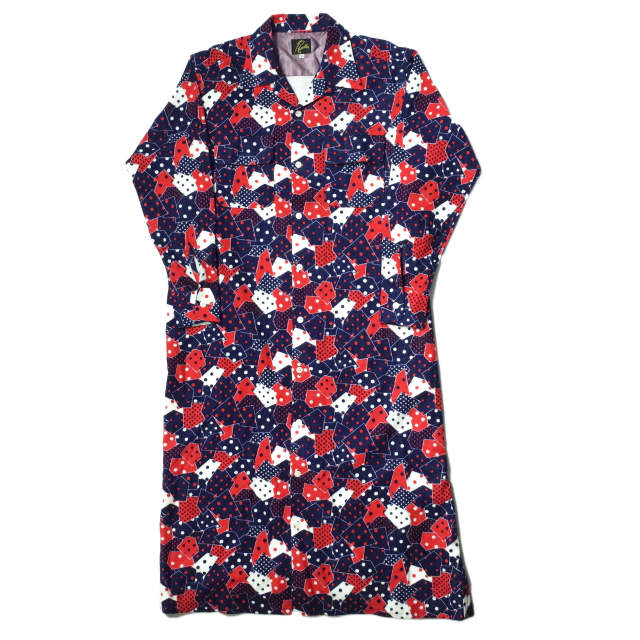 Needles ニードルス 22AW 日本製 Classic Shirt Dress クラシックシャツドレス ?LQ157 2 NAVY/RED ワンピース ワンナップカラー トップス【中古】【Needles】｜USED SELECT SHOP Loop店