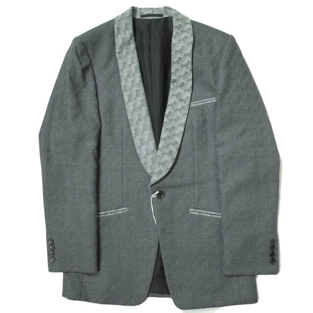 CLASS クラス 日本製 Cocteau ショールカラー1Bジャケット CBDA007A 2 GRAY テーラード モーニング アウター【新古品】【中古】【CLASS】