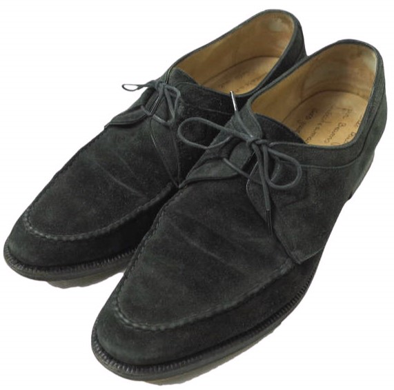 Enzo Bonafe x BEAMS エンツォボナフェ ビームス 別注 Suede Ghillie Shoes スエードギリーシューズ UK6.5(25cm) ブラック Uチップ シューズ【中古】【Enzo Bonafe × BEAMS】 14,076円