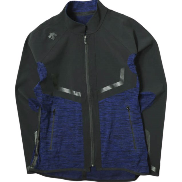 DESCENTE GOLF デサントゴルフ 日本製 g-arc collection 犀放り投げる４WAY伸ばすことナイロン×プライムフレックスヒートリテンションジャージー DGMMJL50 M BL00 BLACK/BLUE 上衣 上衣 アウター【中古】【DESCENTE GOLF】