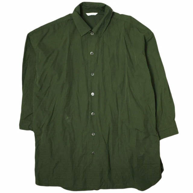 ARTS&SCIENCE アーツアンドサイエンス 21AW 日本製 Bukly Bal Collar Shirt コットンシルク オーバーサイズシャツ 0213-U6125-2034 2 Old Forest Green 長袖 トップス【中古】【ARTS&SCIENCE】