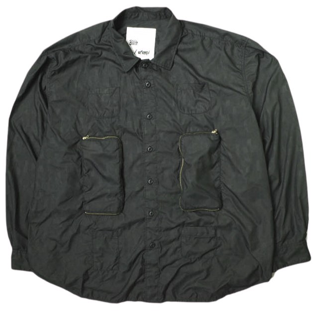 SSZ エスエスズィー 24SS WALLET SHIRT ウォレットシャツ 11-11-0936-791 M ブラック BEAMS トップス【中古】【SSZ】